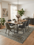 Gray and Brown Wool Oushak Area Rug - Hand Knotted Traditional