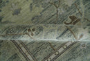 Gray and Brown Wool Oushak Area Rug - Hand Knotted Traditional