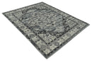 Custom Made Hand Knotted Ivory and Charcoal Traditional Wool Area Rug