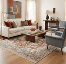 Ivory Silver Rust Hand Knotted Wool Area Rug - Traditional Heriz Serapi