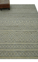 Contemporary Gray Hand-Knotted Wool Area Rug - Custom Design by The Rug Decor