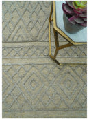Contemporary Gray Hand-Knotted Wool Area Rug - Custom Design by The Rug Decor