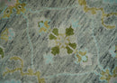 Custom Made Hand Knotted Moss Green Gray and Green Oriental Oushak Multi Size Traditional Wool Area Rug