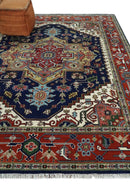 Custom Made Hand-Knotted Wool Area Rug Olive Blue Ivory Rust Traditional Multi-Size