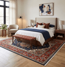 Custom Made Hand-Knotted Wool Area Rug Olive Blue Ivory Rust Traditional Multi-Size