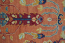 Wool Area Rug Hand-Knotted Rust Beige Turkish Oushak Traditional by The Rug Decor