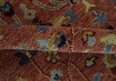 custom Made Hand Knotted Rust and Beige Traditional Turkish Knot Oushak Wool Rug