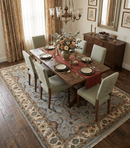 Hand-Knotted Wool Oushak Rug - Silver Olive Ivory Traditional by The Rug Decor