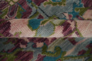 Hand Knotted Wool Area Rug - Transitional Jewel Tone Green Pink Purple