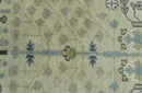 Custom Made Hand Knotted Tree of Life Beige And Blue Runner Wool Rug by The Rug Decor