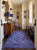 Blue and Purple Overdyed Wool Hand Tufted Traditional Area Rug by The Rug Decor
