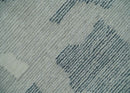 Custom Made Hand Tufted Ivory, Silver, Gray and Charcoal Modern Abstract Design Rug