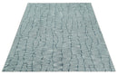 Custom Made Hand Tufted Multi Size Woolen Modern Ivory and Blue Area Rug