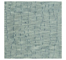 Custom Made Hand Tufted Multi Size Woolen Modern Ivory and Blue Area Rug