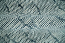 Custom Made Hand Tufted Multi Size Woolen Modern Ivory and Blue Area Rug