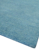 Light Blue Wool Hand Tufted Area Rug - Solid Design Handcrafted by The Rug Decor