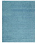 Light Blue Wool Hand Tufted Area Rug - Solid Design Handcrafted by The Rug Decor