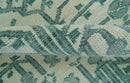 Hand-Knotted Wool Area Rug Turkish Khotan Design in Elegant Ivory and Gray Tones