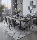 Ivory Gray Leather Chevron Rug - Hand Stitched Hair-On Cowhide by The Rug Decor