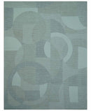 Custom Made Ivory, Gray and Beige Modern Contemporary Hand Tufted wool rug