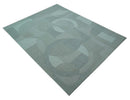 Custom Made Ivory, Gray and Beige Modern Contemporary Hand Tufted wool rug