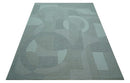 Custom Made Ivory, Gray and Beige Modern Contemporary Hand Tufted wool rug