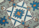 Wool Area Rug Hand Knotted Traditional in Ivory Gray and Camel