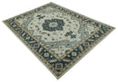 Wool Area Rug - Ivory Gray Camel Charcoal Heriz Traditional Design