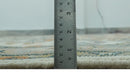 Ivory Silver Peach Olive Hand Knotted Traditional Heriz Area Rug