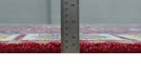 Custom Made Maroon, Blue and ivory Hand Knotted Traditional Wool Rug