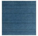 Custom Made Midnight blue Solid Hand knotted Modern wool Area Rug