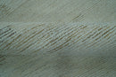 Custom Made Modern Abstract Design Ivory, Blue and Brown Hand Tufted Wool Area Rug