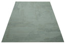 Custom Made Modern Abstract Design Ivory, Blue and Brown Hand Tufted Wool Area Rug