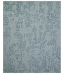 Custom Made Modern Abstract Gray Hand Tufted wool rug