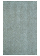 Custom Made Modern Chevron Ivory And Brown Hand Tufted Wool Area Rug