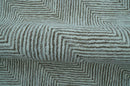 Custom Made Modern Chevron Ivory And Brown Hand Tufted Wool Area Rug