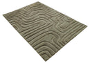 Hand-Knotted Premium Wool Area Rug Beige and Gray Contemporary by The Rug Decor