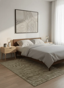 Hand-Knotted Premium Wool Area Rug Beige and Gray Contemporary by The Rug Decor