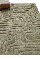 Hand-Knotted Premium Wool Area Rug Beige and Gray Contemporary by The Rug Decor