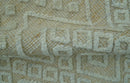 Beige Wool Hand Knotted Area Rug - Modern Contemporary Design Artisanal Custom Made by The Rug Decor