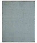 Custom Made Modern Contemporary White and Brown Hand Knotted Wool Rug