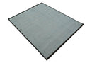 Custom Made Modern Contemporary White and Brown Hand Knotted Wool Rug