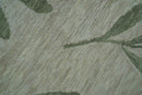 Custom Made Modern Floral Design Beige Hand Tufted Wool Area Rug