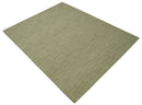 Hand Tufted Wool Area Rug in Beige - Contemporary Geometric Design