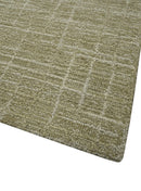 Hand Tufted Wool Area Rug in Beige - Contemporary Geometric Design