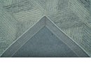 Custom Made Modern Geometrical Gray Hand Tufted Natural Wool Area Rug