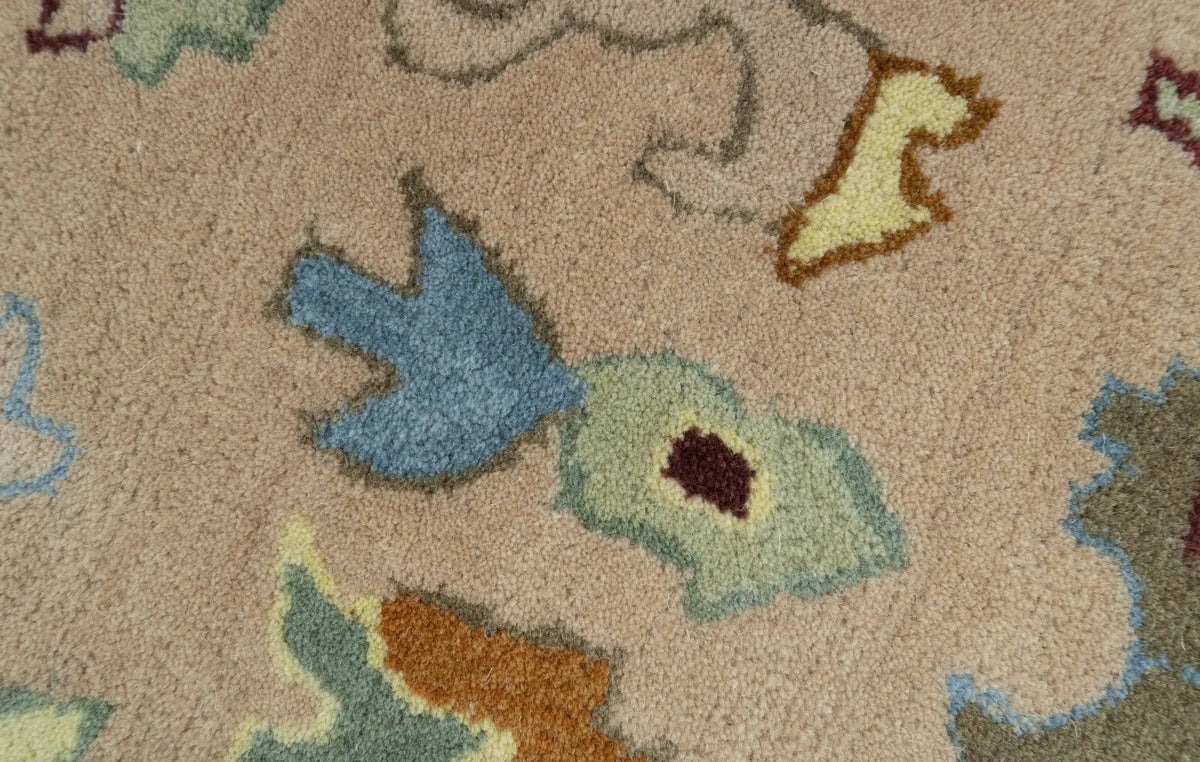 Custom Made Modern Oushak Peach And Rust Hand Tufted Runner Wool Rug, photo 4 of 5