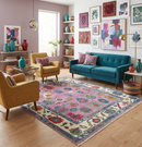 Pink and Ivory Oushak Wool Rug - Hand-Knotted Traditional Design by The Rug Decor
