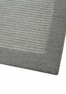 Gray Hand Tufted Wool Area Rug with Modern Solid Design - Soft Pile by The Rug Decor