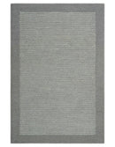 Gray Hand Tufted Wool Area Rug with Modern Solid Design - Soft Pile by The Rug Decor